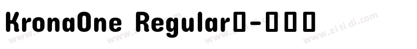 KronaOne Regular◆字体转换